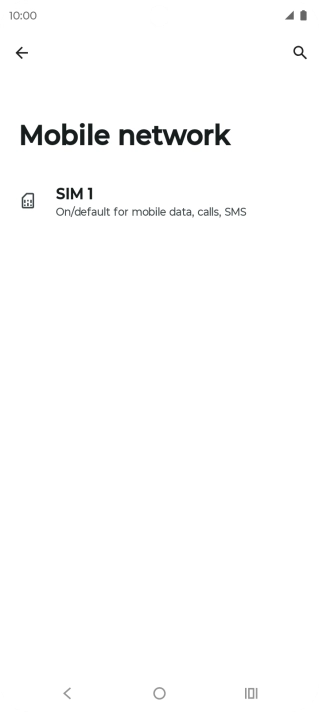 Press the name of the SIM.