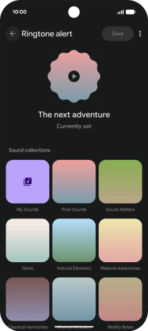 Press the required category.