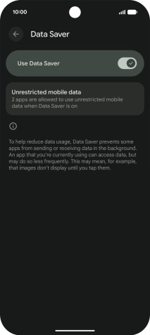 Press Unrestricted mobile data.