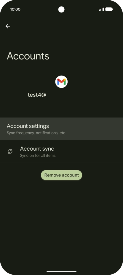 Press Remove account.