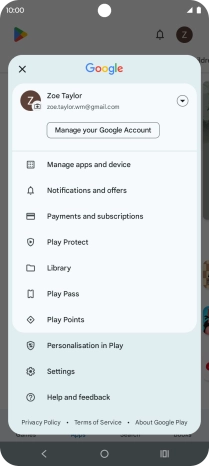 Press Manage apps and device.