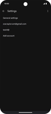 Press the required email account.