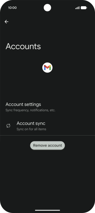 Press Remove account.