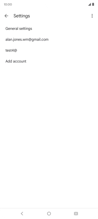 Press the required email account.