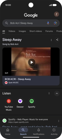Follow the instructions on the screen to use the search results. Follow the instructions on the screen to use the search results.
