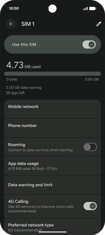 The total data usage is displayed.