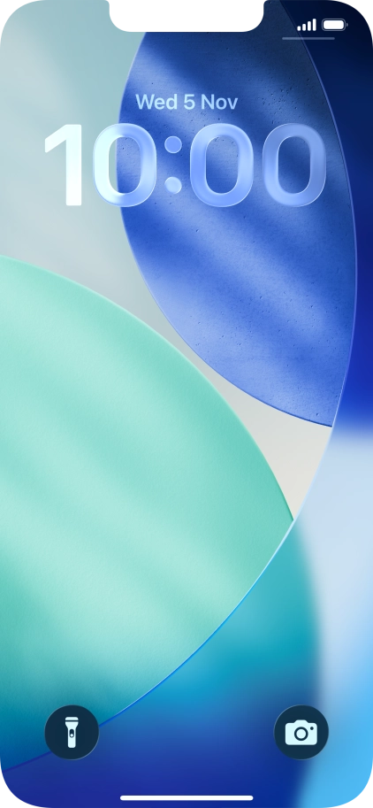 Slide your finger upwards starting from the bottom of the screen.