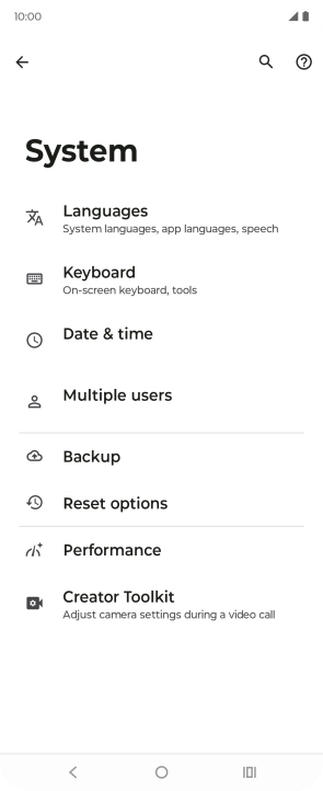 Press Reset options. Press Reset options.
