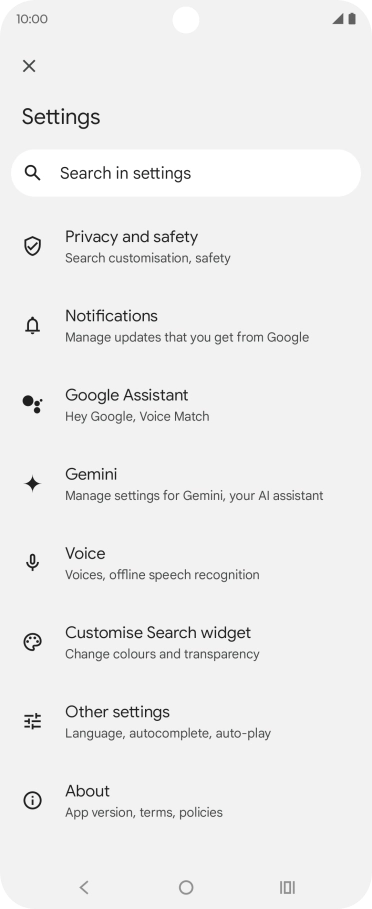 Press Google Assistant. Press Google Assistant.