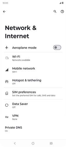 Press Mobile network. Press Mobile network.