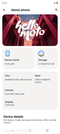 Press Device details.