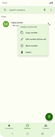 Press Block number. Press Block number.
