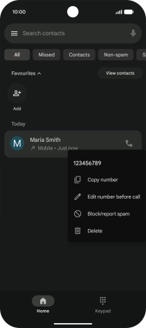 Press Block/report spam.