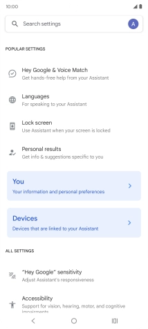 Press Hey Google & Voice Match.