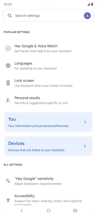 Press Hey Google & Voice Match.