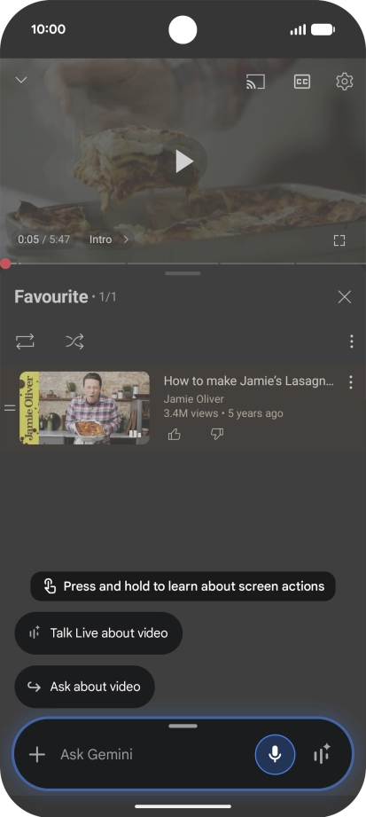 Press Ask about video. Press Ask about video.