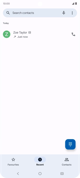 Press and hold the required number.