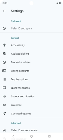 Press Calling accounts.
