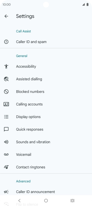 Press Calling accounts.