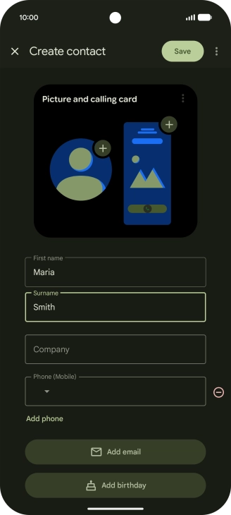 Press the field below Press the field below