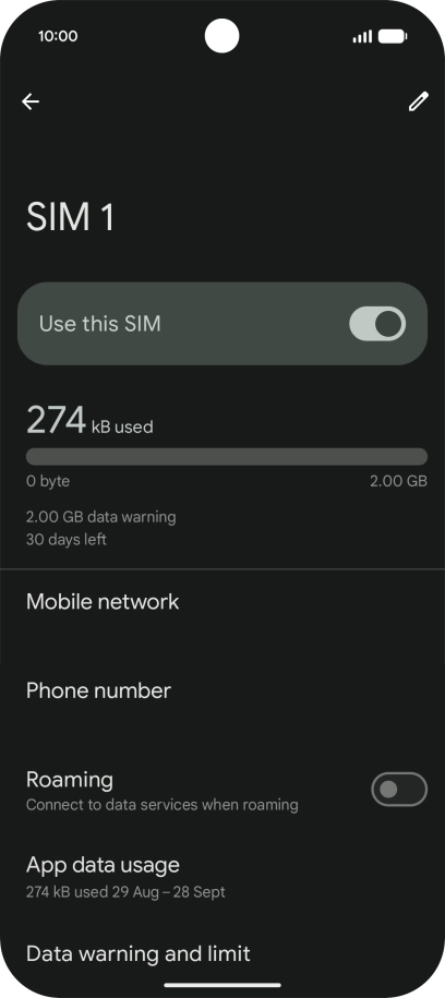 The total data usage is displayed.