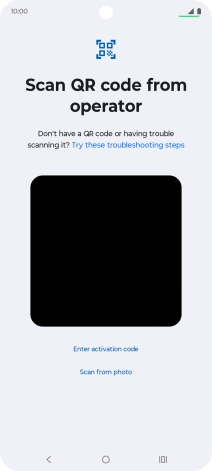 Place the QR code you've received inside the phone camera frame to scan the code.