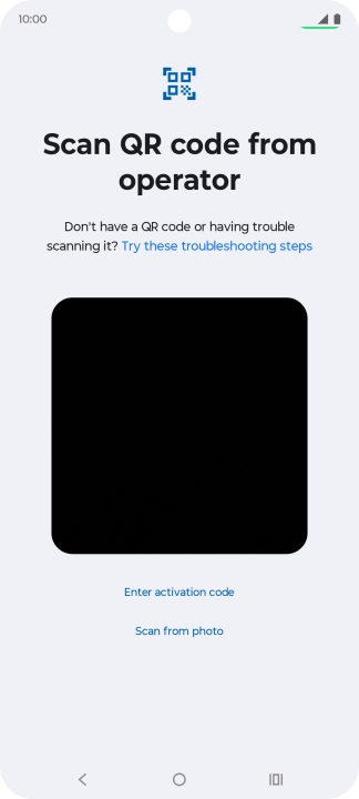 Place the QR code you've received inside the phone camera frame to scan the code.