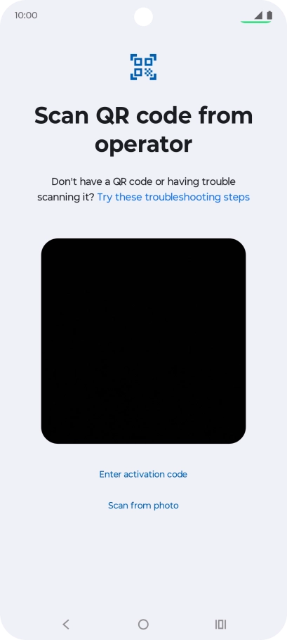 Place the QR code you've received inside the phone camera frame to scan the code.