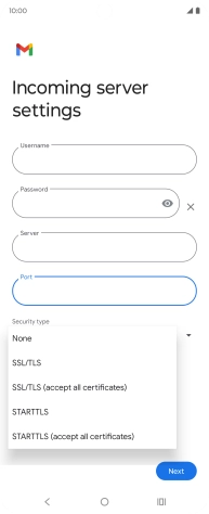 Press SSL/TLS. Press SSL/TLS.