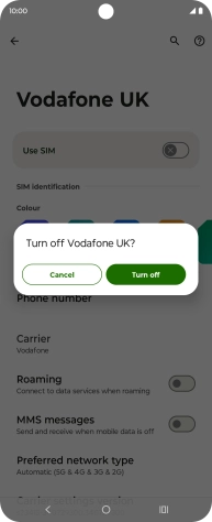 If you turn off the function, press Turn off. If you turn off the function, press Turn off.