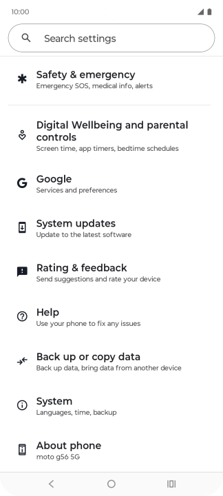 Press System updates.