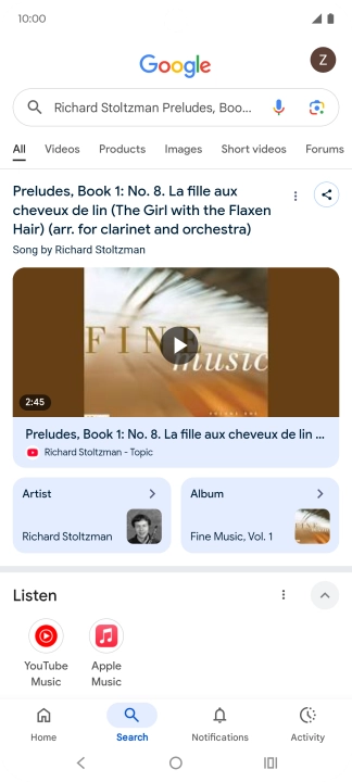 Follow the instructions on the screen to use the search results.