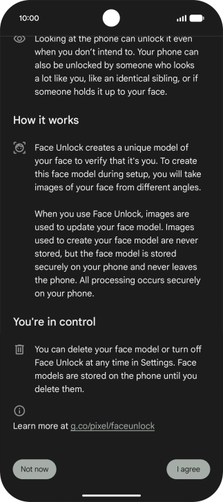 Press Not now. Press Not now.