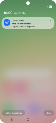 Press Tap for other USB options..