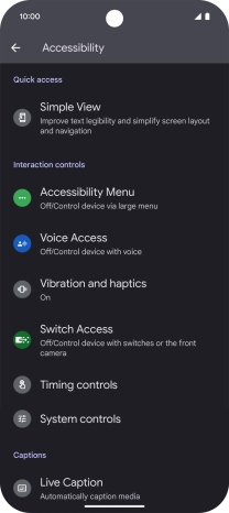 Press Simple View and follow the instructions on the screen to select the required settings.
