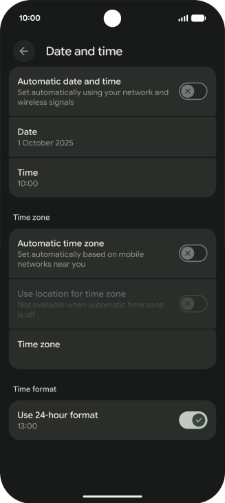 Press the indicator next to Press the indicator next to