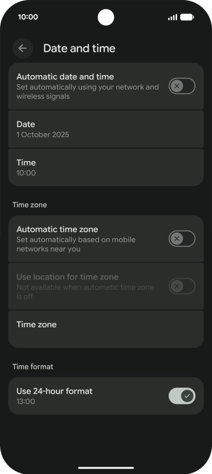 Press the indicator next to Press the indicator next to