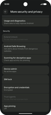 Press SIM lock. Press SIM lock.