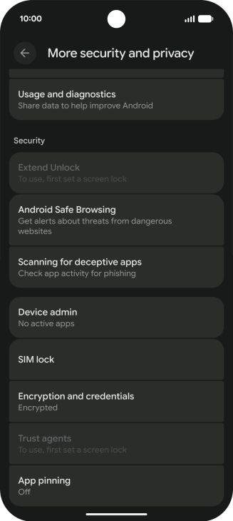 Press SIM lock. Press SIM lock.