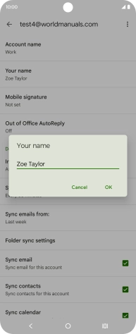 Key in the required sender name and press OK. Key in the required sender name and press OK.