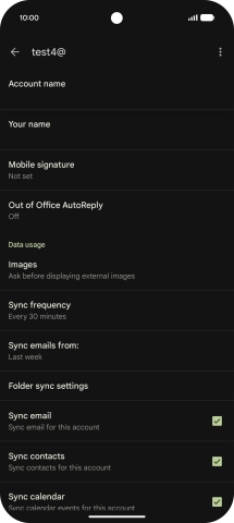 Press Account name and key in the required name. Press Account name and key in the required name.