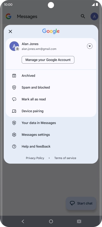 Press Messages settings. Press Messages settings.