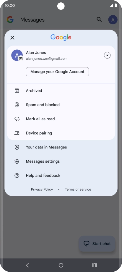 Press Messages settings. Press Messages settings.