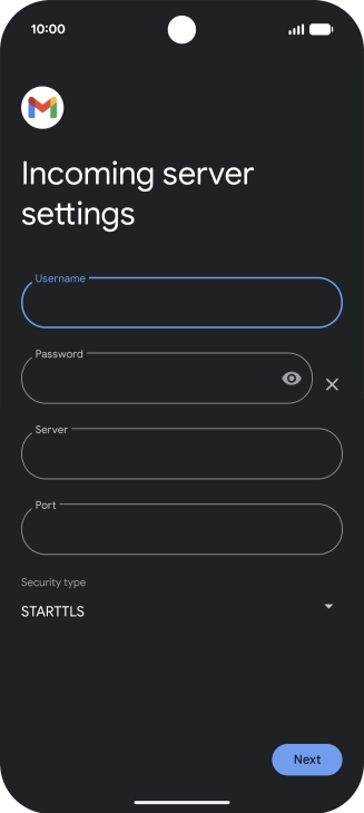 Press the field below 