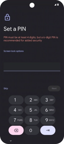 Press Skip. Press Skip.