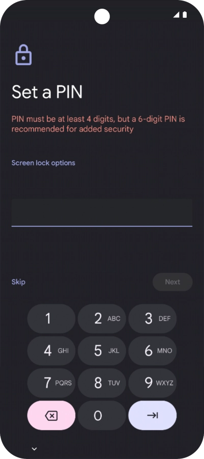 Press Skip. Press Skip.