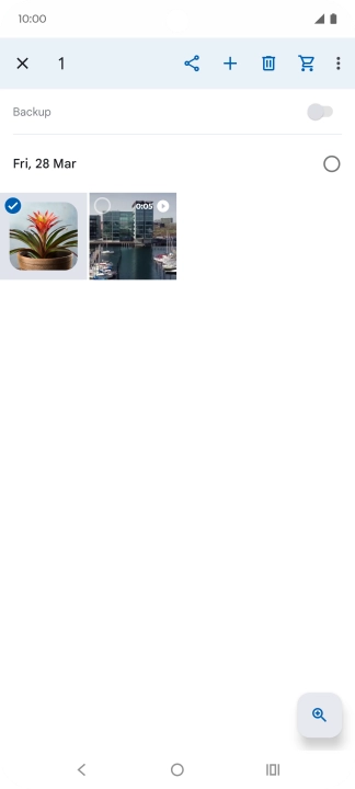 Press the required pictures or videos.