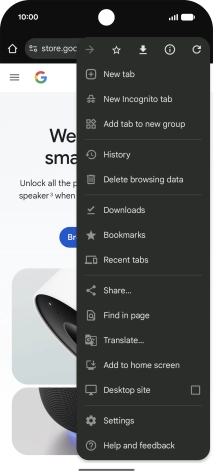Press Settings. Press Settings.