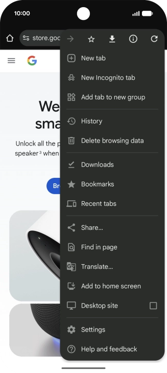 Press Settings. Press Settings.