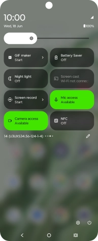 Press the low power mode icon. Press the low power mode icon.